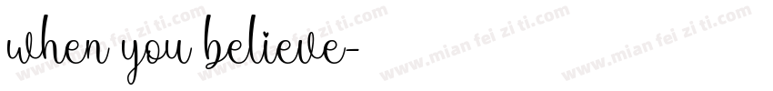 when you believe字体转换